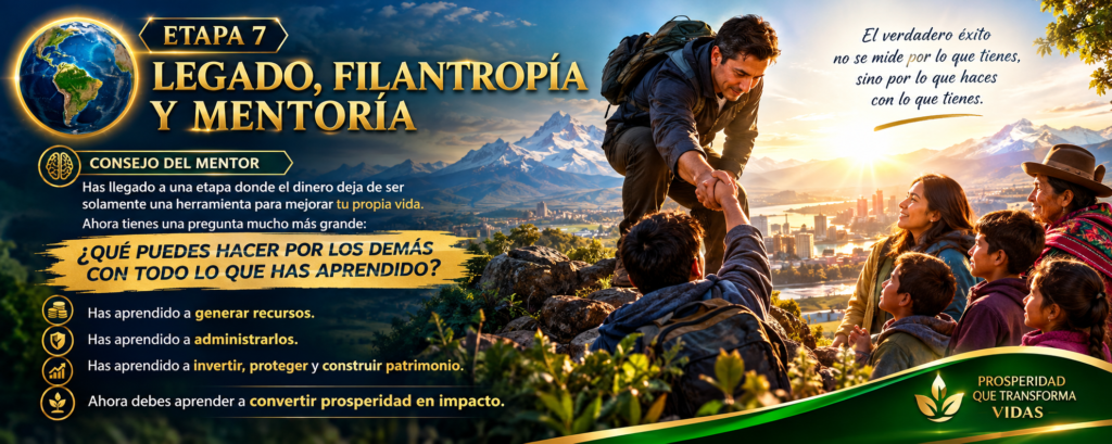 Etapa 7 a Legado, filantropía y mentoría